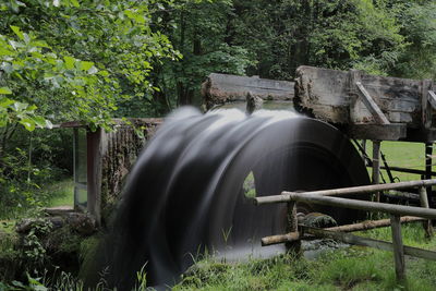 Spinning watermill photo made with long exposure