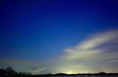 Low angle view of sky at night