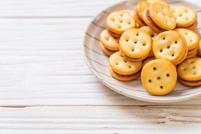 Close-up of food on table