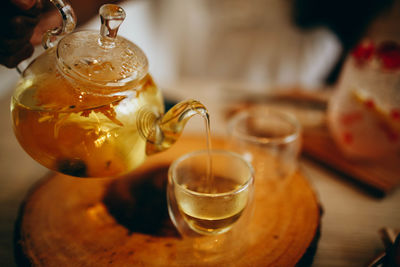 Close-up of drink on table