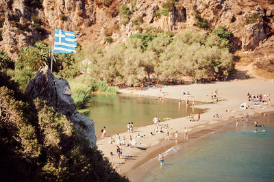 Group of people on beach