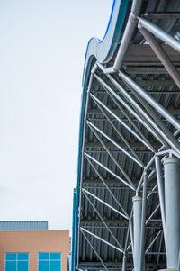 Low angle view of building against clear sky