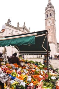 View of market stall