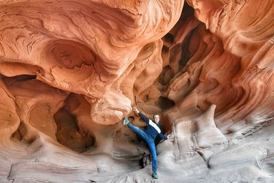 Rock formations in cave