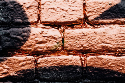 Full frame shot of ice cream against wall