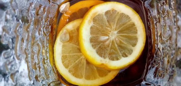 Close-up of lemon slice