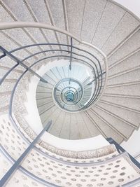 Directly above shot of spiral staircase