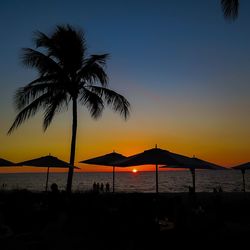 Scenic view of sea during sunset