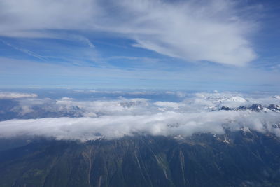 Aerial view of cloudscape against sky