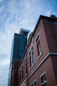 Low angle view of buildings against sky