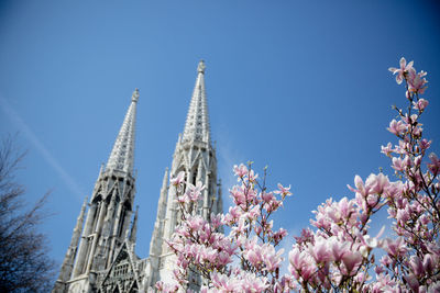 Low angle view of temple against clear sky