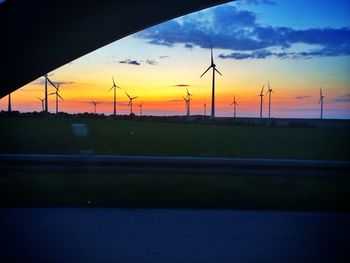 Electricity pylon at sunset