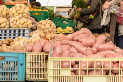 Close-up of vegetables for sale in market