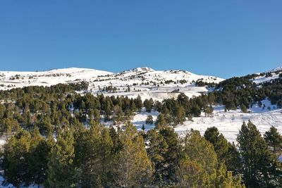 Snowy ski resort in the pyrenees of andorra