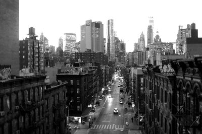 City street with buildings in background