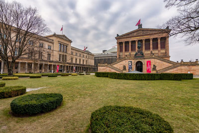 View of historic building against cloudy sky