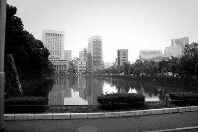 City skyline with waterfront