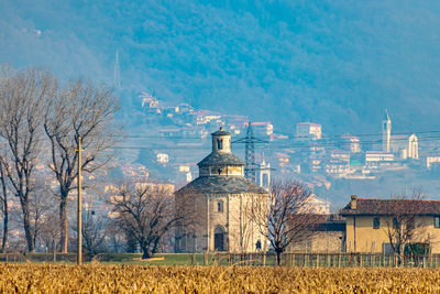 View of san tomè's temple in almenno san bartolomeo