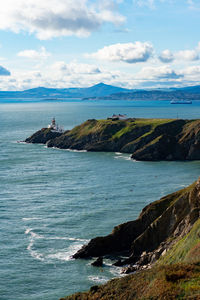 Howth lighthouse and cliffs