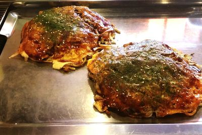 Close-up of served in plate