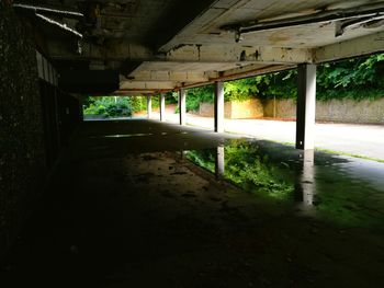 View of empty walkway