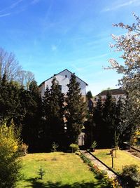 Built structure with trees in background