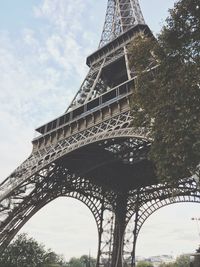 Low angle view of eiffel tower