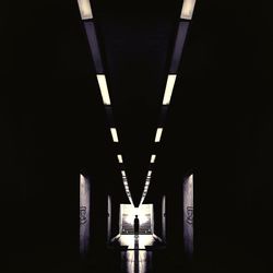 Low angle view of illuminated building