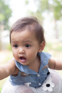 Portrait of cute baby girl