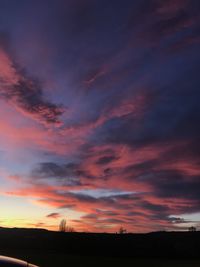 Scenic view of dramatic sky during sunset