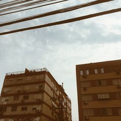 Low angle view of buildings against sky