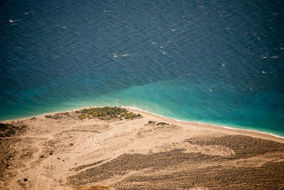 High angle view of beach