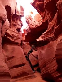 Low angle view of rock formation