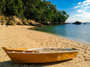 View of calm beach against the sky