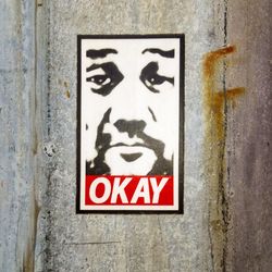 Close-up of text on wall