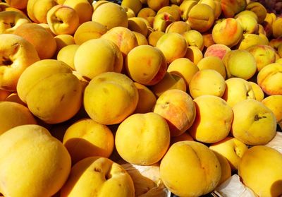 Peaches for sale at market stall