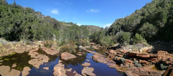 Panoramic view of lake against sky