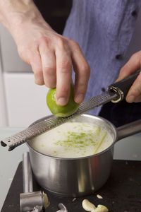 Close-up of preparing food