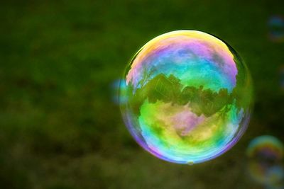 Extreme close up of bubbles
