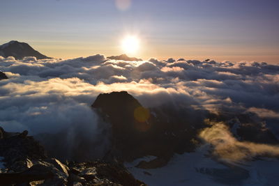 Scenic view of cloudscape against sky during sunset