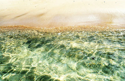 High angle view of beach