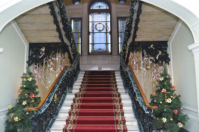 Low angle view of staircase in building