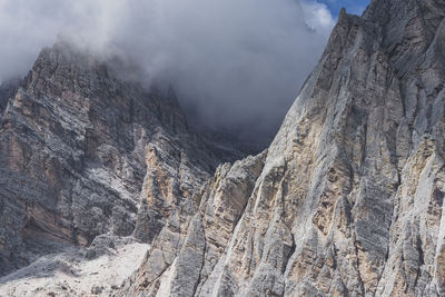 Panoramic view of rocky mountains against sky