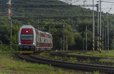 Train on railroad track