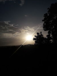 Scenic view of silhouette landscape against sky during sunset