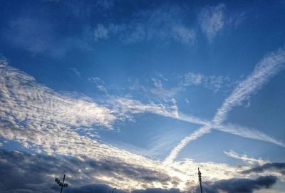 Low angle view of cloudy sky