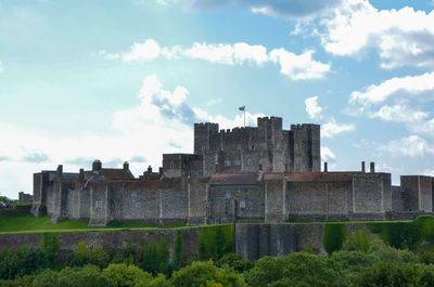 Low angle view of castle against sky