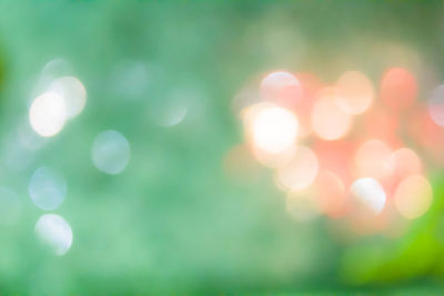 Defocused image of illuminated lights at night