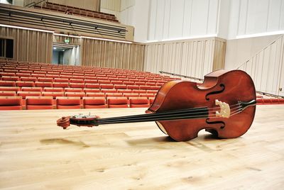 Cello playing on the floor