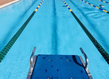 High angle view of swimming pool
